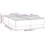 vidaXL Cadre de lit Vert foncé 140x190 cm Velours