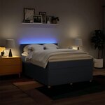 vidaXL Sommier à lattes de lit avec matelas Bleu 160x200 cm Tissu