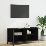 vidaXL Meuble TV Chêne noir 100 x 40 x 50 cm Bois d'ingénierie