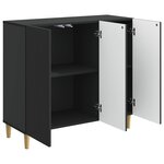 vidaXL Buffet Noir 89 x 34 5 x 80 cm Bois d'ingénierie