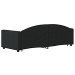 vidaXL Lit de jour avec lit gigogne noir 80x200 cm tissu