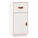 vidaXL Buffet Blanc 34x40x75 cm Bois massif de pin
