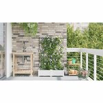 vidaXL Pots de jardin Blanc 80 x 40 x 126 cm Acier