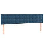 vidaXL Têtes de lit 2 Pièces Bleu foncé 100x5x78/88 cm Velours