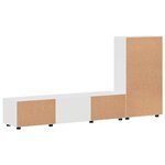 vidaXL Ensemble meuble TV FLORIN Blanc brillant Bois d'ingénierie