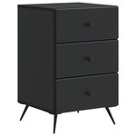 vidaXL Cabinet de chevet Noir 43 x 41 x 66 5 cm Bois d'ingénierie