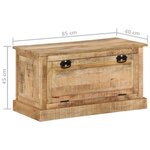 vidaXL Banc de rangement de chaussures 85x40x45 cm Bois de manguier