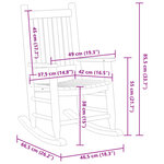 vidaXL Chaises à bascule enfants lot de 2 blanc bois peuplier massif