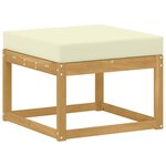 vidaXL Ensemble de canapés d'extérieur 6 pc Blanc et crème Polyester
