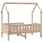 vidaXL Cadre de lit d'enfants forme de maison 80x160cm bois pin massif