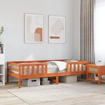 vidaXL Cadre de lit sans matelas cire marron 80x200 cm bois pin massif