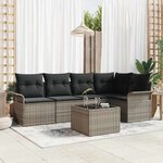 vidaXL Ensemble de canapé de jardin 6 Pièces 242.5 x 132.5 x 85 cm