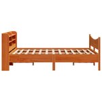 vidaXL Cadre de lit et tête de lit cire marron 160x200 cm bois de pin