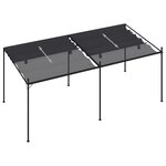 vidaXL Belvédère avec toit rétractable 600x300x233 cm Anthracite