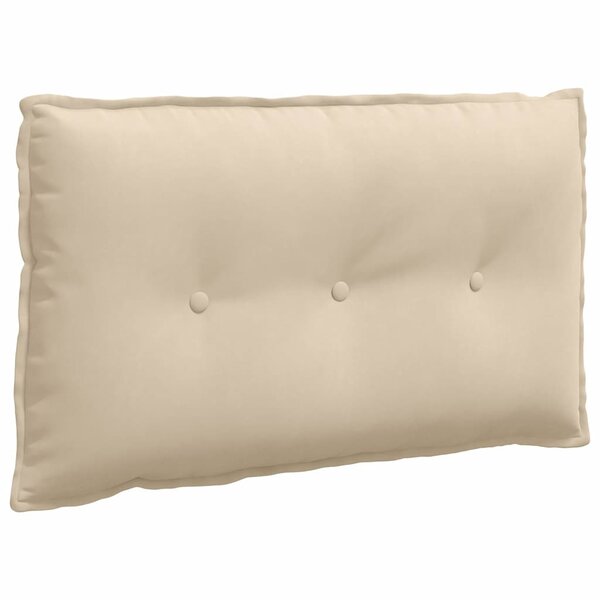 vidaXL Coussin de Dos Crème 80 x 50 cm Tissu en microfibre