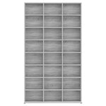 vidaXL Armoire à CD Sonoma gris 102x23x177 5 cm Bois d'ingénierie