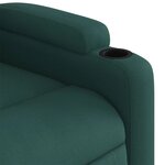 vidaXL Fauteuil inclinable Vert foncé Tissu
