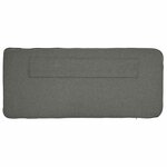 vidaXL Tête de lit capitonnée Blanc et gris clair 120 cm Pin massif