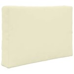 vidaXL Coussin de canapé d'extérieur 2 Pièces Crème Polyester