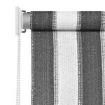 Vidaxl store roulant d'extérieur 120x140cm rayures anthracite et blanc