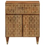 vidaXL Table de chevet 50x33x60 cm bois de manguier massif