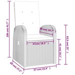 vidaXL Ensemble à manger de jardin 9 Pièces coussins gris résine tressée