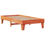 vidaXL Lit bibliothèque sans matelas cire marron 100x200 cm pin massif
