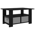 vidaXL Table basse Chêne noir 77 x 55 x 42 cm Bois d'ingénierie