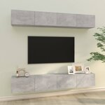 vidaXL Meubles TV muraux 4 Pièces Gris béton 100x30x30 cm