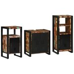vidaXL Ensemble de mobilier de salle de bain avec étagère 3 Pièces