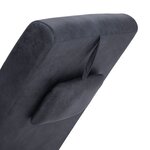 vidaXL Chaise longue avec oreiller Gris Similicuir daim
