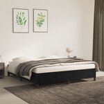 vidaXL Cadre de lit Noir 160x200 cm Velours