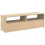 vidaXL Meubles TV avec lumières LED 2 Pièces Chêne sonoma 60x35x40 cm