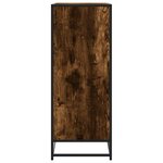 vidaXL Meuble à chaussures chêne fumé bois d'ingénierie et métal