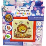 Tableau Broderie Diamant Crystal Art Enfant Lion