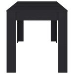 vidaXL Table à manger Noir 140x74 5x76 cm Bois d'ingénierie
