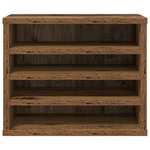 vidaXL Organiseur de bureau Bois ancien 36 x 26 x 29.5 cm