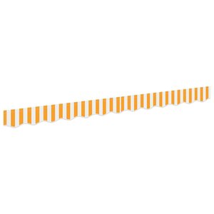vidaXL Bande de auvent Jaune et blanc 2.3 x 0.2 m Toile