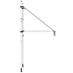 vidaXL Auvent rétractable manuel 100 cm Rayures oranges et blanches