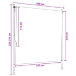 vidaXL Store Roulant Extérieur Noir 150 x 270 cm