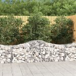 vidaXL Paniers à gabions arqués 10 Pièces 200x50x60/80 cm Fer galvanisé