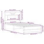 vidaXL Cadre de lit sans matelas chêne sonoma 80x200 cm