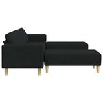 vidaXL Ensemble de Canapés Noir tissu