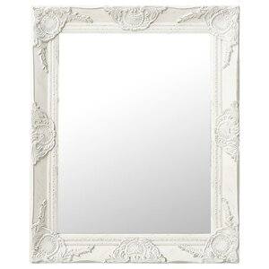 vidaXL Miroir mural style baroque 50x60 cm Blanc
