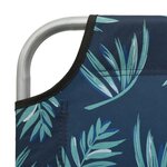 vidaXL Chaise longue avec auvent acier motif de feuilles