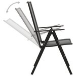 vidaXL Ensemble de chaises de jardin inclinables 7 Pièces anthracite