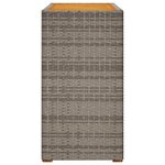 vidaXL Table d'appoint de jardin dessus en bois gris 100x40x75 cm