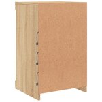 vidaXL Buffet avec lumières LED chêne sonoma 41x37x67 cm