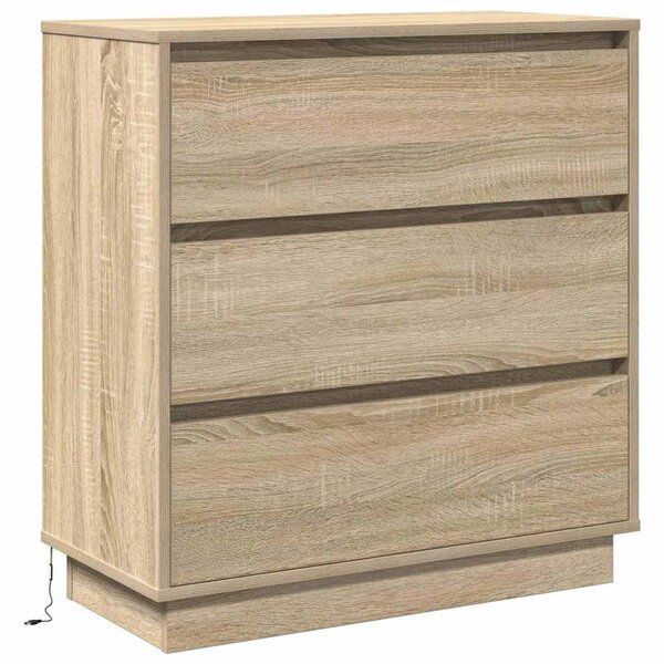 vidaXL Cabinet de chevet avec tiroir Chêne sonoma 71 x 34.5 x 75 cm