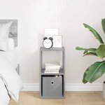 vidaXL Table de chevet Gris Sonoma 25 5 x 22 x 49 5 cm